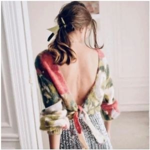 Sezane Multicolor Off-the-Shoulder Sweater